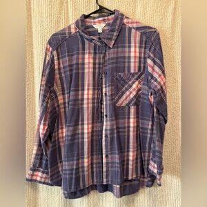 True time Outfitters Blue Plaid Men's Shirt